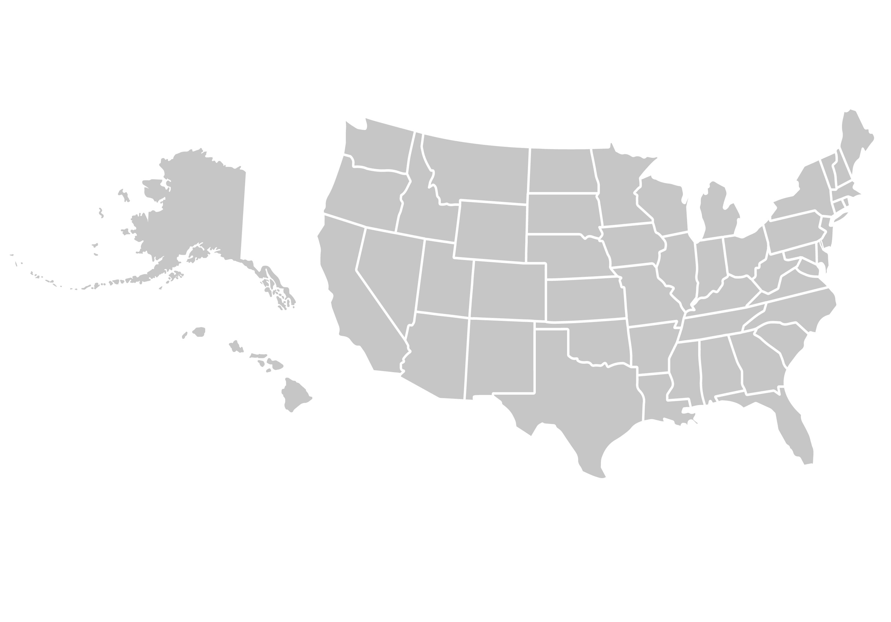 Silhouette of the United States
